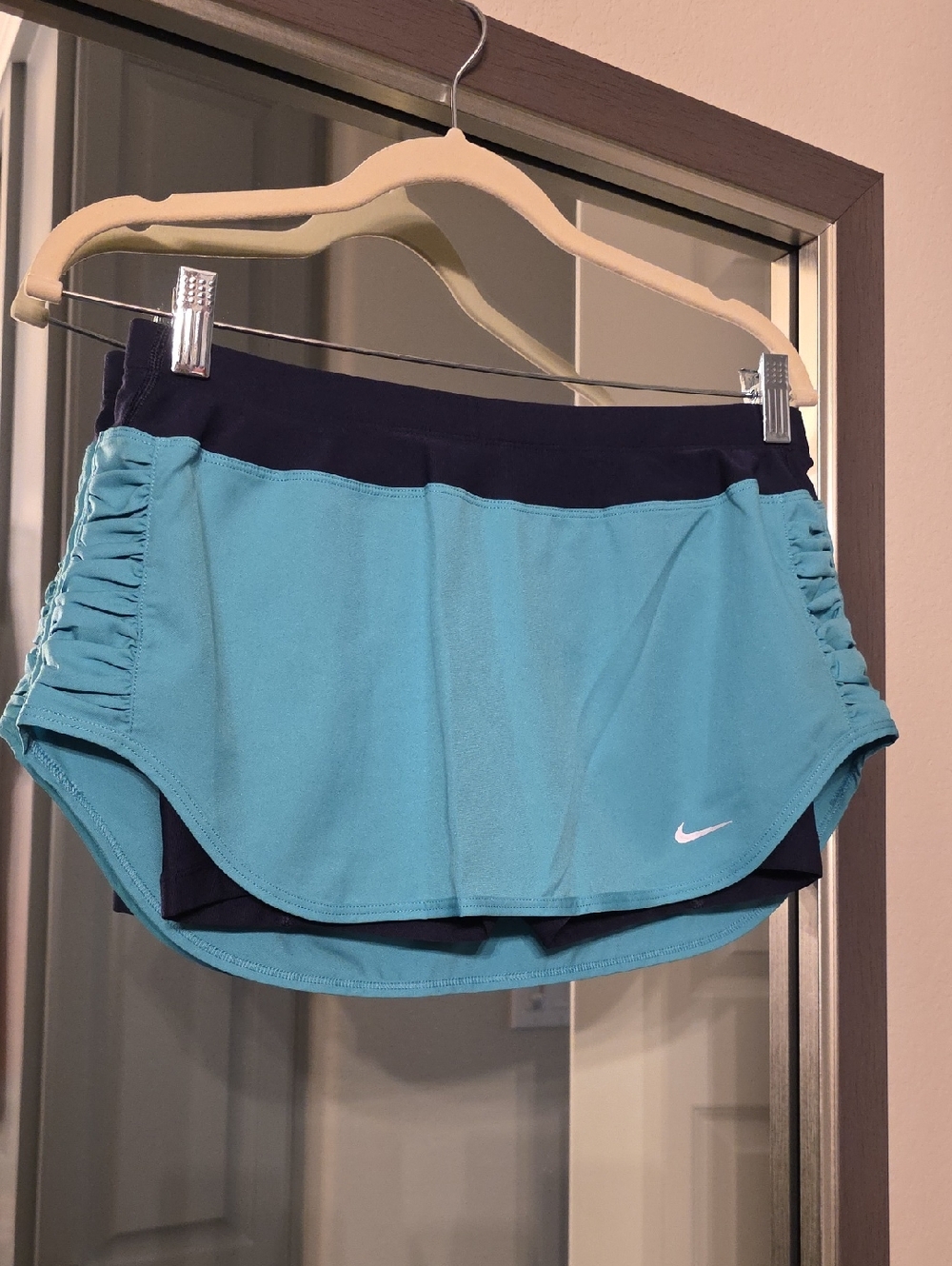 Nike Women's Teal and Navy Athletic Skort